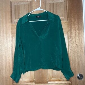 J.‎ Crew women’s Green Shirt long sleeves size L